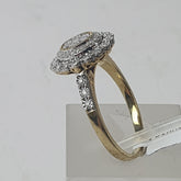 LADIES 9CT DIAMOND RING 3.8GMS Ring Size Q / 8.5 US